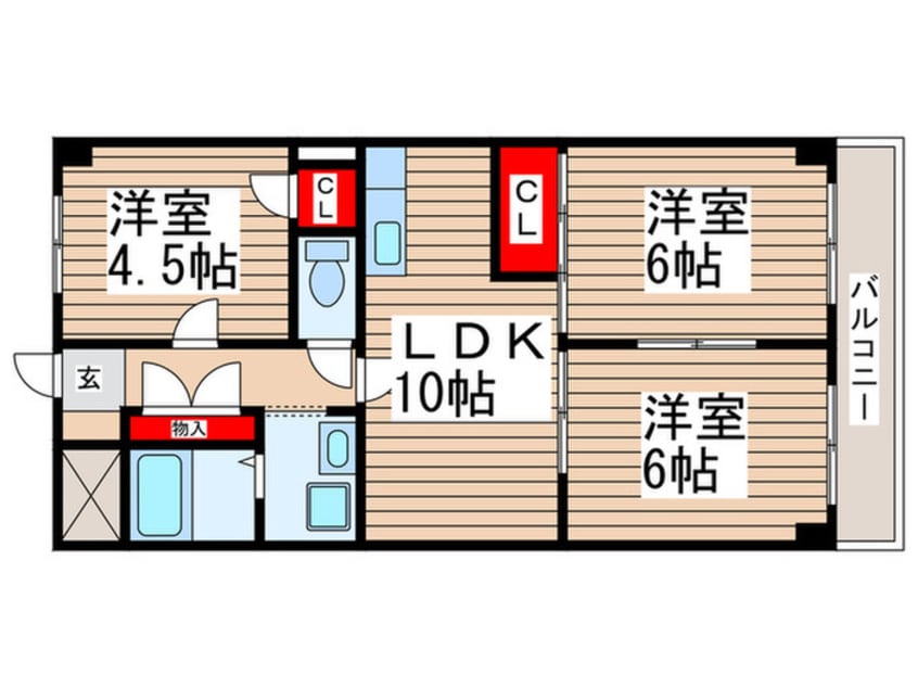 間取図 第３千代田マンション