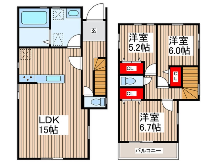 間取図 仮)狭山笹井２丁目１期３号