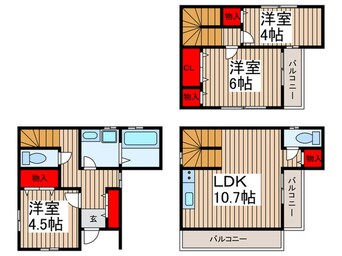 間取図 ﾏｲﾎ-ﾑﾈｸｽﾄ越谷平方2号棟