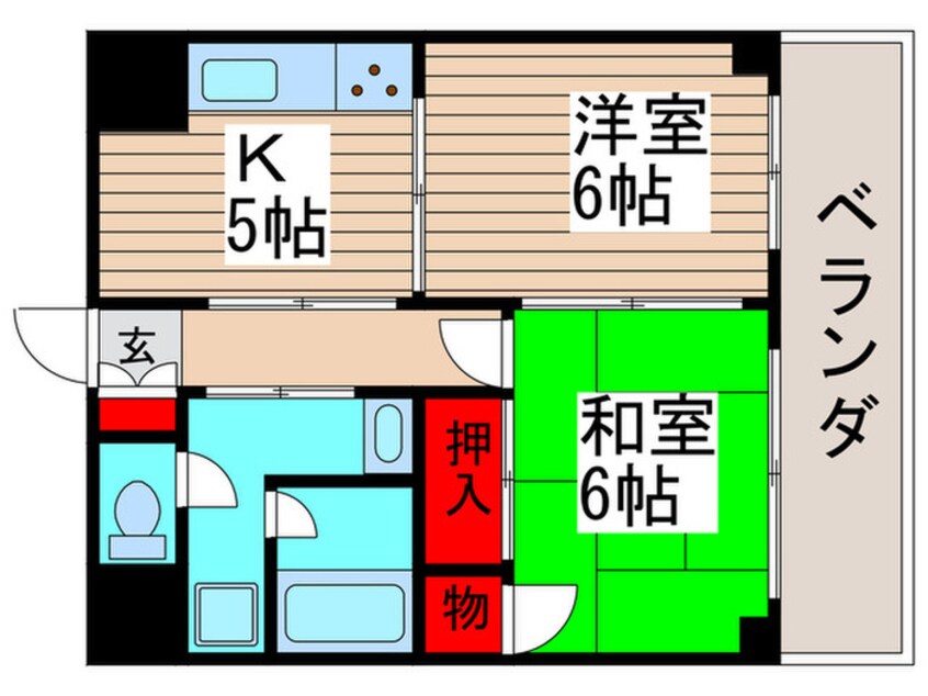 間取図 サンハイム原木中山