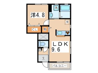 間取図 スペ－ス・ケイ・明王