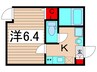ブルーローズ 1Kの間取り