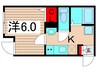 ブルーローズ 1Kの間取り