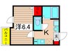 ブルーローズ 1Kの間取り