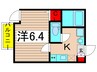 ブルーローズ 1Kの間取り