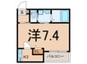 ベルクレスト鴨居 1Kの間取り