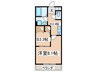 ブラマソーレ調布 1SKの間取り