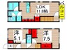 仮）シャトン 2LDKの間取り