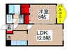 メゾン・ルシェッロ 1LDKの間取り