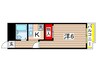 竹柏貝畑ビル 1Kの間取り