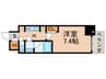 アーバネックス深川住吉 1Kの間取り