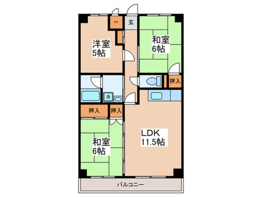間取図 グランデ－ルＡ－１