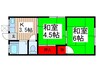 第２日の出荘 2Kの間取り