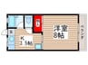 ベルハイム 1Kの間取り