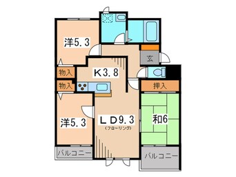 間取図 ハイランドグリ－ン池尻Ａ棟