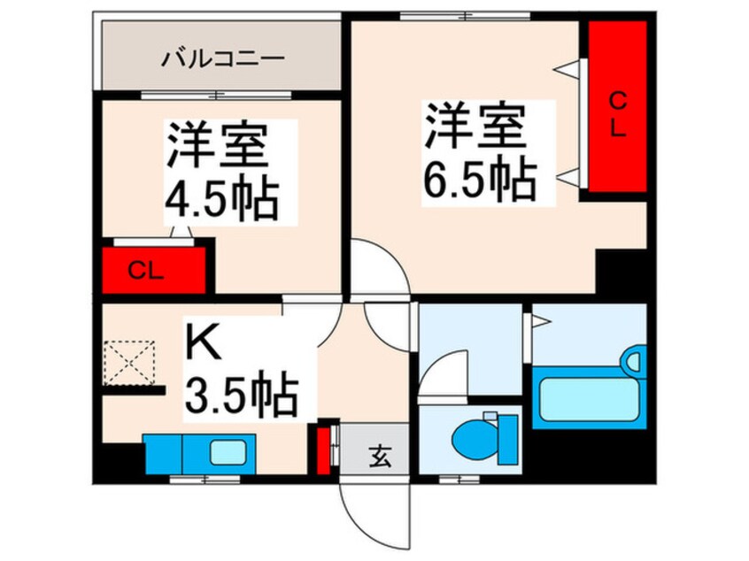 間取図 ﾀﾞｲﾔﾓﾝﾄﾞﾚｼﾞﾃﾞﾝｽ東日暮里第二