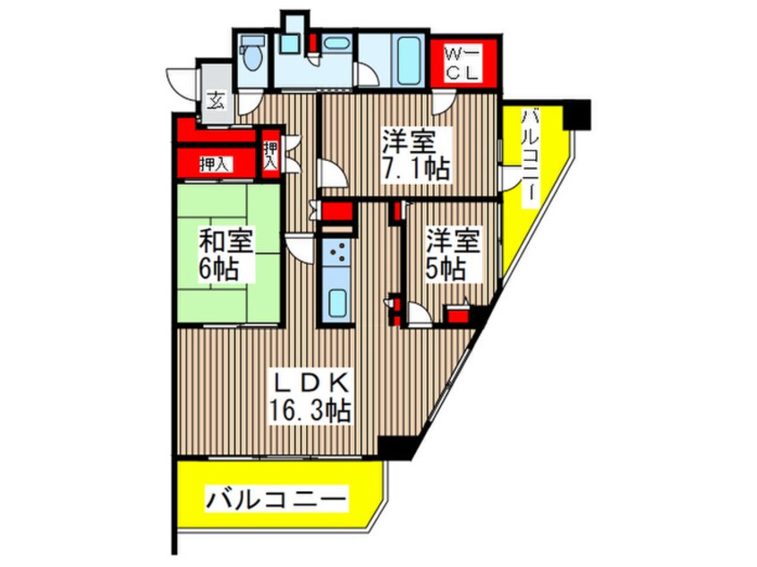 間取図 リーベスト西千葉