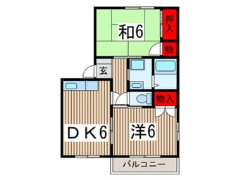 間取図 ピアハイツ星の宮Ｂ