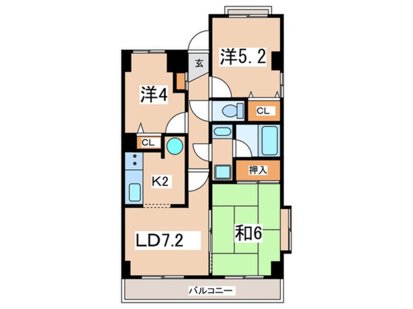 間取図 イーストパレス二俣川