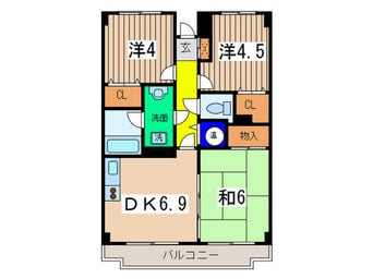 間取図 イーストパレス二俣川