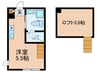 ハーモニーテラス蓮根Ⅳ 1Rの間取り