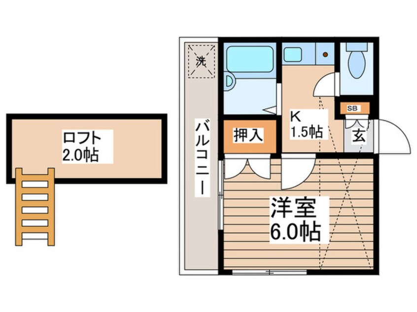 間取図 グランドゥール草加北谷