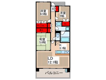 間取図 ﾘﾗｲｽﾞｶﾞｰﾃﾞﾝ西新井ｽｶｲﾚｼﾞﾃﾞﾝｽ