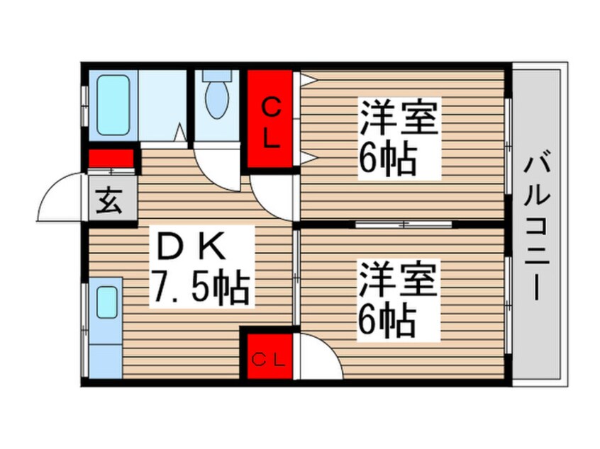 間取図 松丸ハイツ６号棟