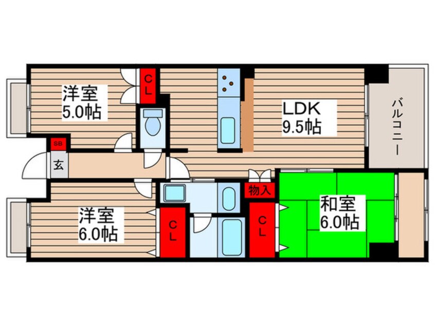 間取図 ロイヤルステ－ジ松戸六実