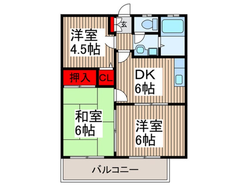 間取図 サンライフ小手指Ｂ