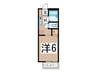 ソフィアトモ 1Kの間取り