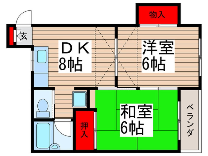 間取図 ピアハイツ南大野