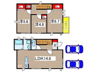 間取図 仮）西国分寺戸建Ａ棟