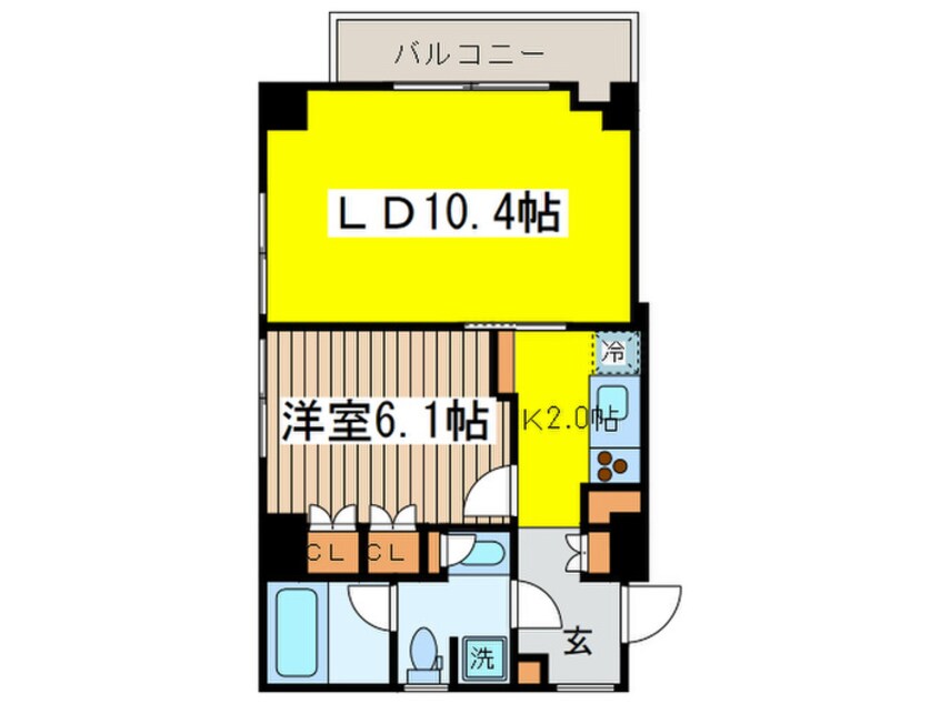 間取図 ｺﾝﾌｫﾘｱ日本橋人形町ｲｰｽﾄ