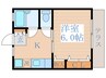 けやき荘 1Kの間取り