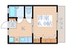 けやき荘 1Kの間取り