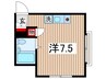 国立フラッツ 1Rの間取り