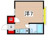 国立フラッツ 1Rの間取り