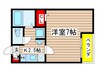 グランクオ－ル和光 1Kの間取り