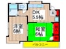 ゴールドシティハイツ２ 2DKの間取り