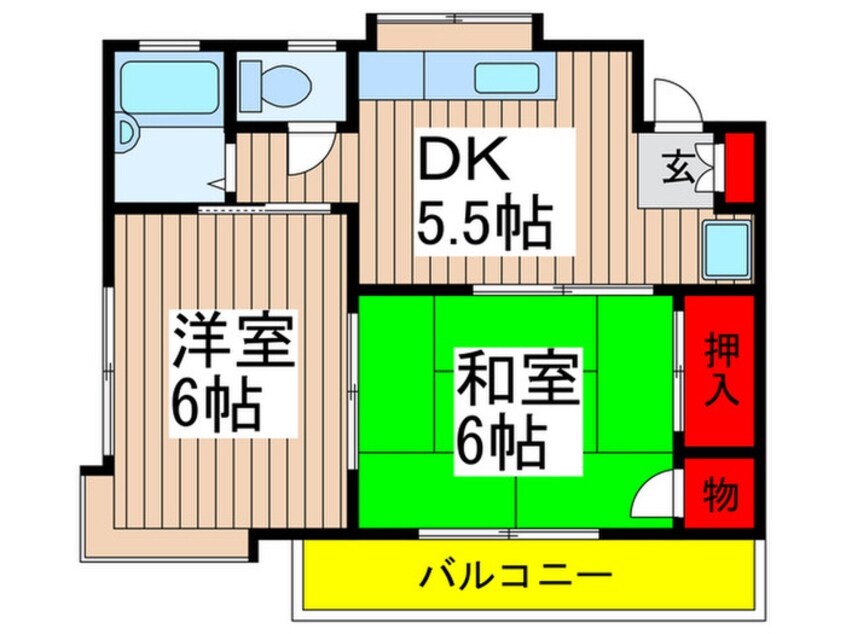 間取図 ゴールドシティハイツ２