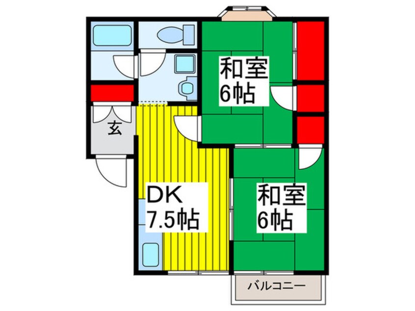 間取図 コ－ポラスホワイト