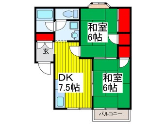 間取図 コ－ポラスホワイト