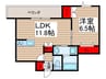 エストフォート上本郷 1LDKの間取り