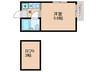 ピア仲町 1Kの間取り