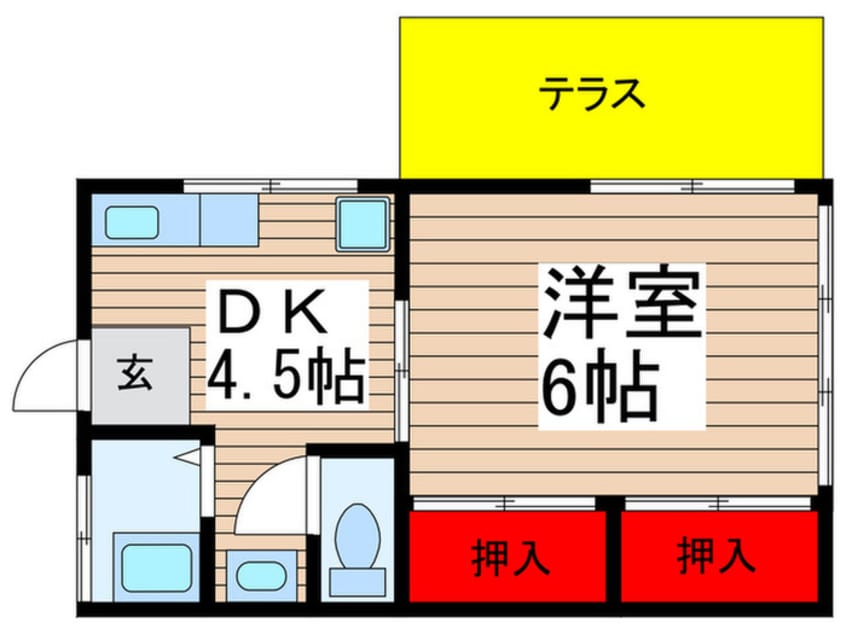 間取図 第２岩徳コーポ