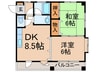 ドミ上板橋 2DKの間取り