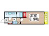 アーク船橋 1Kの間取り