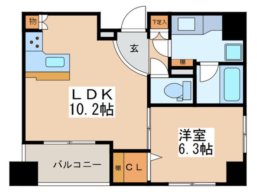 間取図 ﾌﾟﾗｲﾏﾘｰ相模大野ｽﾃｰｼｮﾝﾌﾛﾝﾄ(202)