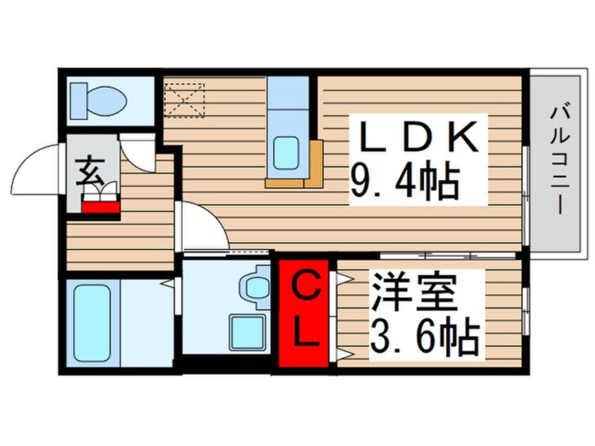 間取図 ヨーコーちはら台　C